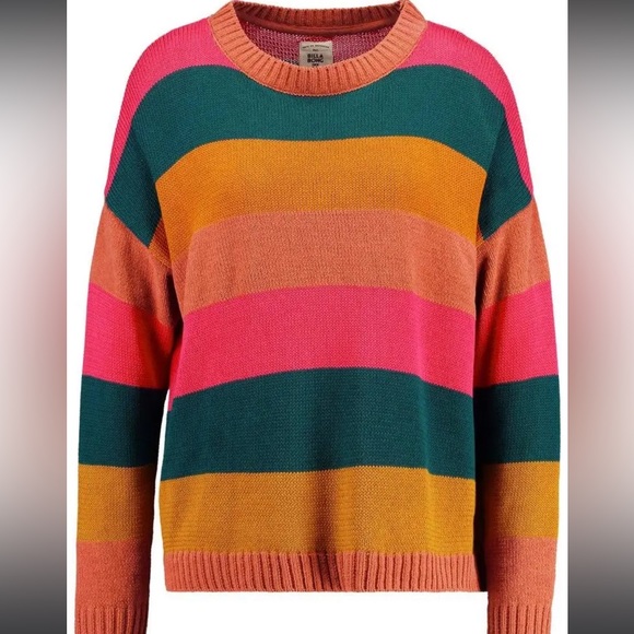 Colourful Striped Long Sleeve Sweater | size: S | BillaBong - Picture 6 of 6